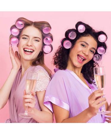 Jumbo Hair Rollers Set Hair Rollers Self Grip Curlers For Long Hair No Heat Curlers Heatless Hair Rollers With Clips & Comb 24 Packs (Red 24Pcs) - Buy Online on GoSupps.com