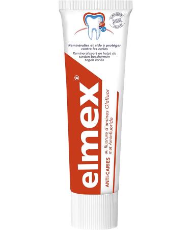 ELMEX - Elmex Anti-Caries Toothpaste - Remineralizes and helps protect against cavities - Biactive Calcium-Fluoride Shield - 75 ml - Buy Online on GoSupps.com