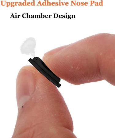 FSACLE Eyeglass Nose Pads - Soft Silicone Adhesive Glasses Nose Pad  Anti-Slip Heighten Air Chamber Nose Pads for Full Plastic Frames  12 Pairs (Sticky Clear) - Buy Online on GoSupps.com