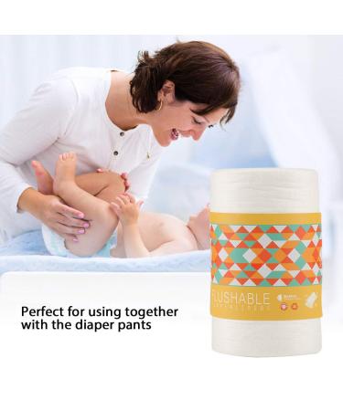 100 Pcs Bamboo Diaper Inserts - Unscented Soft & Disposable Cloth Diaper Liners for Gentle Care - Buy Online on GoSupps.com