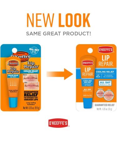 O'Keeffe's Cooling Relief Lip Repair Lip Balm .35oz Tube (Pack of 6) | For Dry, Cracked Lips - Buy Online on GoSupps.com