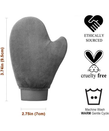 EVYTTA Self Tanning Mitt Fake Tan Mitt Self Tan Mitt Glove Fake Tan Mit Velvet Tanning Mitt Tanning Glove Double Sided Fake Tan Mitt Applicator UK Patented with Elastic Wrist and Thumb Hole Grey - Buy Online on GoSupps.com