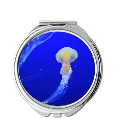 Mirror Compact Mirror animal jellyfishes marine pocket mirror portable mirror