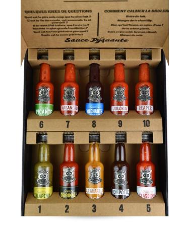 Challenge box 10 Hellicious French hot sauces - from 5 000 to 1 000 000 on the Scoville scale