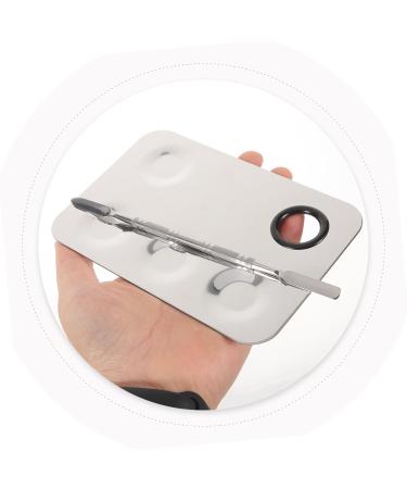 Palette Maquillage Acier Inoxydable avec Spatule Plateaux de M lange pour Fond de Teint et Ombres Paupi res Surface Portable pour Maquillage Professionnel - Buy Online on GoSupps.com