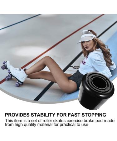 Abaodam Rubber Brake Block Stoppers | PU Roller Skate Toe Stoppers - Black - Buy Online on GoSupps.com