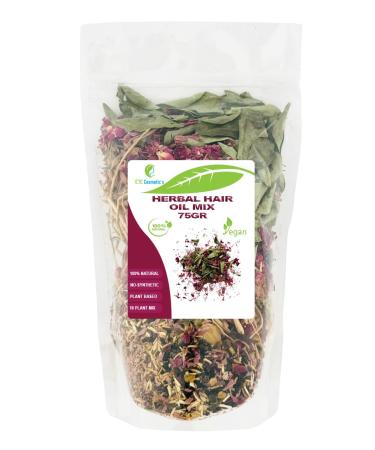 M lange d'huiles capillaires base de plantes - 75 gr - 18 herbes essentielles brutes pour infusion d'huile | Herbes indiennes 100% naturelles