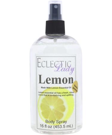 Lemon Essential Oil Body Spray (Double Strength) 16 ounces Body Mist for Women with Clean Light & Gentle Fragrance Long Lasting Perfume with Comforting Scent for Men & Women Cologne with Soft Double Strength 16 Fluid Ounces