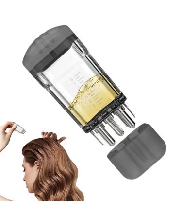 Applicateur D'huile Capillaire Peigne Massant Distribuant l'Huile Portable - Soins Personnels L ger pour Toute la Famille Jeunes Femmes Hommes Adolescents Noir