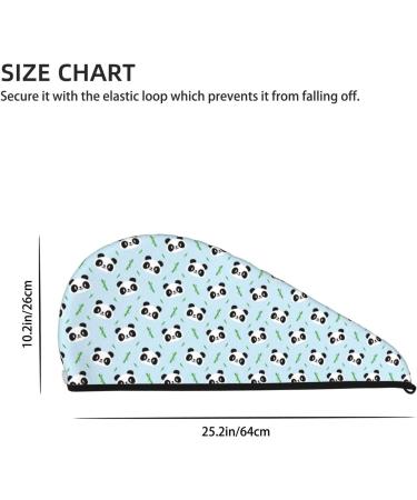 Cute Mochi Panda Microfiber Hair Towel - Super Absorbent & Quick Dry Wrap for Women - Perfect for Long Curly & Thick Hair - Buy Online on GoSupps.com