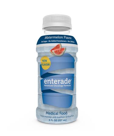 enterade AO 12 Bottles Watermelon, Specially Formulated to Reduce Treatment GI Side Effects, Supportive Care Beverage, Stevia-Free 8oz