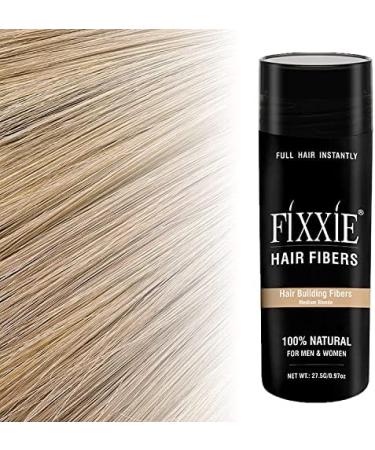FIXXIE Hair Fibres MEDIUM BLONDE - 27.5g Bottle Hair Fibre Concealer for Thinning Hair, Men and Women - Keratin Hair Fibers for Naturally Thicker Looking Hair - Buy Online on GoSupps.com