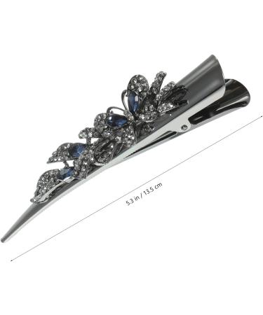 minkissy Retro Large Rhinestone Metal Horn Clip Headdress Duckbill Clip Crystal Hair Accessories (style Four Clips Alligator Hair Clips Rhinestone Hair Clips Crystal Blue Hair Bling - Buy Online on GoSupps.com