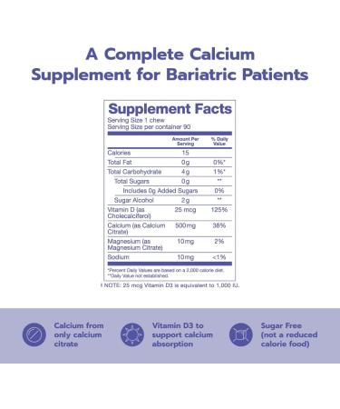 Bari Life BariBurst Calcium Citrate Soft Chews for Gastric Bypass, Sleeve & Switch (Watermelon) - Buy Online on GoSupps.com