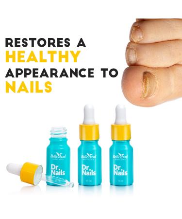 Belle Azul Dr. Nails Anti-Fungal Treatment | Nail Polish 3x10ml - Strengthen Nails with Organic Argan & Tea Tree Oil Vitamin E - Made in Spain - Buy Online on GoSupps.com