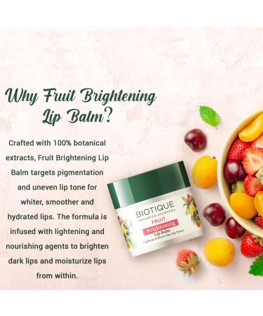 Biotique Bio Fruit Lip Balm 12g - Hydrating Lip Care for Soft, Smooth Lips - Buy Online on GoSupps.com