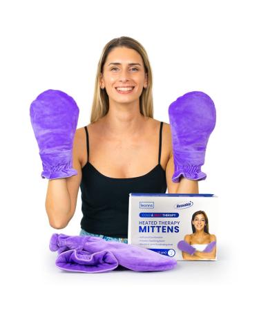LEONNS Hand Warmer Gloves  Microwavable Heated Gloves for Arthritis Hands  Heated Mittens Great for Raynaud's and Hand Pain Relief (Orchid Purple)