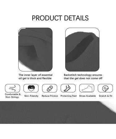 AiNinXun 2 Pairs Moisturizing Gel Socks Women Men Non-Slip Soft Cotton Spa Silicone Moisturizing Socks Lining Infused with Essential Oils Vitamins Repair Dry Cracked Skins Softens Feet (Black) - Buy Online on GoSupps.com