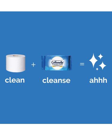 Cottonelle Flushable Wet Wipes for Adults - 2 Flip-Top Packs, 84 Wipes Total - Buy Online on GoSupps.com