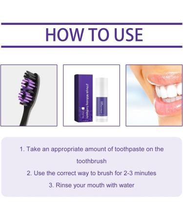 2PC Purple Toothpaste for White Teeth | Whitening Toothpaste for a Glowing Smile | Effective Purple Toothpaste for Yellow Teeth - Buy Online on GoSupps.com