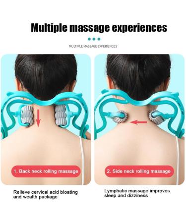 Shop Handheld Neck Massage Device - Pain Relief & Muscle Relaxation | Blue 1PC - International Shipping Available - Buy Online on GoSupps.com