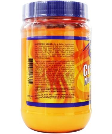 Creatine Monohydrate Powder 21.2 oz - Pure Unflavored Premium Quality for Muscle Gain and Performance - Fast International Shipping - Buy Online on GoSupps.com