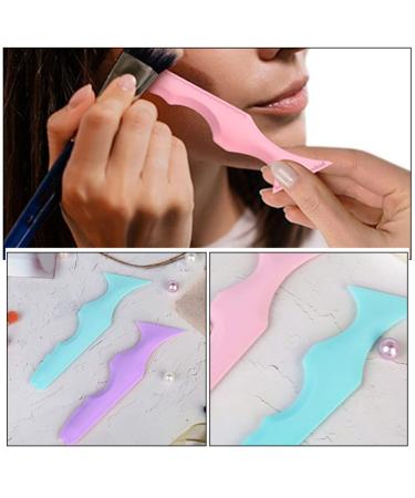 3pcs Silicone Beauty Ruler Set - Eyeliner Mascara Lipstick Applicator Tools | Makeup Supply in Pink Blue Purple - Buy Online on GoSupps.com