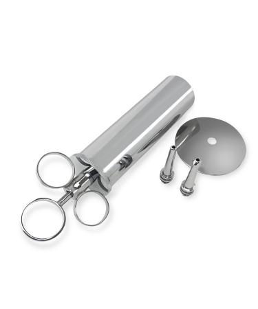 Ear Wax Removal Syringe Durable Brass with Chrome Plating, Tri-Stream Tip, Easy & Safe Ear Wax Irrigation, Latex-Free, 2 Oz 2 Oz - CP