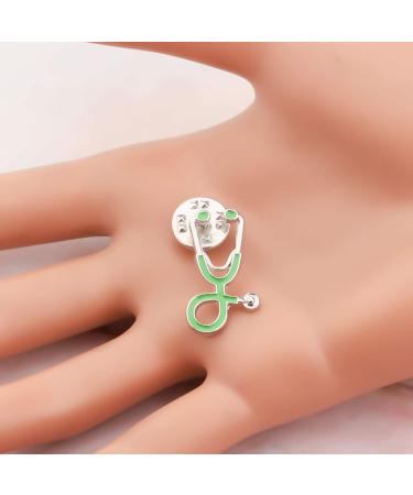 Buy Nurse Stethoscope Enamel Pin | Medical Brooch Gift for Doctors & Nurses - Green-S - Buy Online on GoSupps.com