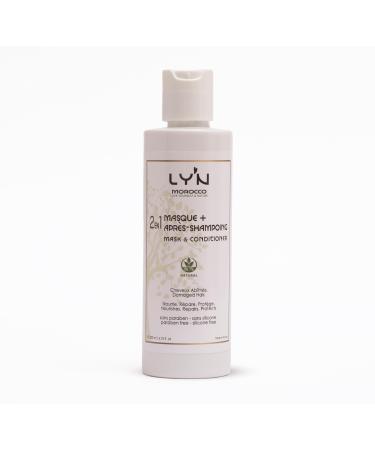 Ly'n Morocco Detangling & Nourishing Conditioner for Dry and Brittle Hair with Argan Oil and Shea Butter - Paraben-Free Silicone-Free - 200 ml