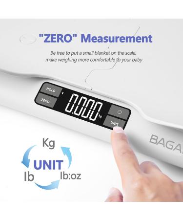 Bagail Baby Scales - Safe & Comfortable Digital Weighing for Infants Toddlers & Pets | Up to 30kg Capacity - White - Buy Online on GoSupps.com