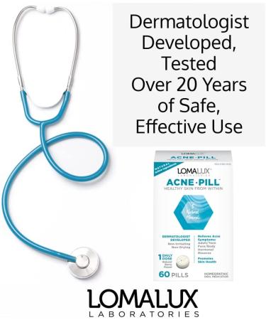 All-Natural Loma Lux Acne Pill - Dermatologist-Developed, Clears & Prevents Face & Body Acne - Buy Online on GoSupps.com