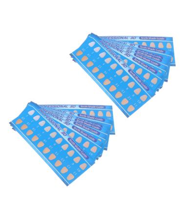 Plafope 30 pieces tooth color card care supplies delivers tooth whitening delivers teeth color cards teeth color plate dental equipment teeth color tooth bleaching 3D paper card