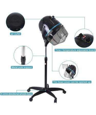 Stand Hair Dryer Salon Hair Beauty Exquisite Appearance Hair Dryer with Wheels Hair Styling Tools Stand Up Hair-treatment for Hot Perm Hair-drying Hair Treat - Buy Online on GoSupps.com
