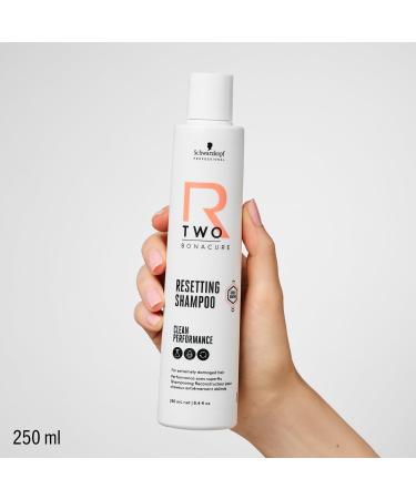 Schwarzkopf Professional Bonacure R-TWO Resetting Shampoo Damaged and Bleached Hair Double Bonding Technology Balances pH Level Purifying Vegan Formula Without Silicones and Sulfates 250 ml - Buy Online on GoSupps.com