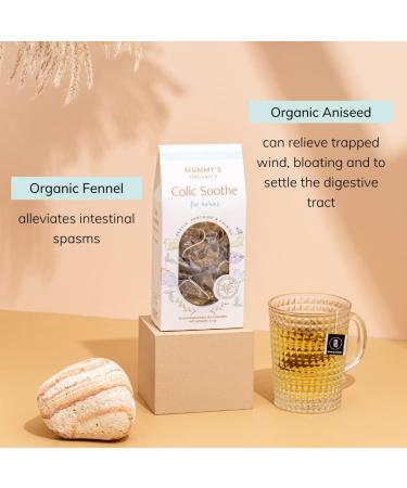 Colic Soothe - Organic Tea For Babies |15 Biodegradable & Non-GMO Tea Pyramids | Natural Remedy For Calming Colic Reflux | Aniseed & Fennel Blend | Made By Midwives - Buy Online on GoSupps.com
