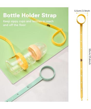 IAEUAEO Baby Bottle Holder 2PK - Sippy Cup Strap Leash | Food Grade Silicone Toy Straps | Keep Bottles and Cups Off The Floor - Buy Online on GoSupps.com