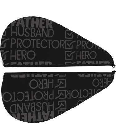 Father's Day Microfiber Hair Towel Wrap - Soft Super Absorbent Coral Velvet Quick Dry Cap for Long Curly & Thick Hair - Buy Online on GoSupps.com