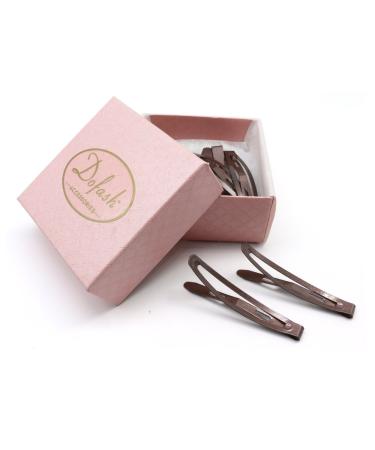 Dofash 12PCS Large Brown Hair Snap Clips | Metal Barrettes for Women | Simple Basic Hair Accessories - 2.36IN/6CM - Buy Online on GoSupps.com