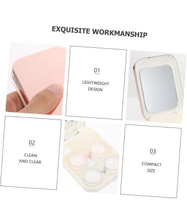 PartyKindom Colored Contact Lenses Organizer - 2 Sets Portable Plastic Case & Mirror Film for Travel - Buy Online on GoSupps.com