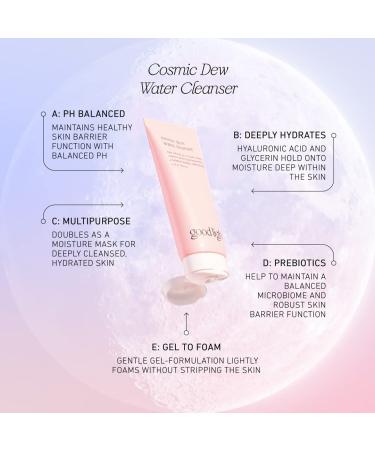 Good Light Cosmic Dew Water Cleanser - Hydrating Gel-to-Foam Cleanser with Glycerin and Hyaluronic Acid - Sensitive Skin Safe (3.38 fl oz) - Buy Online on GoSupps.com