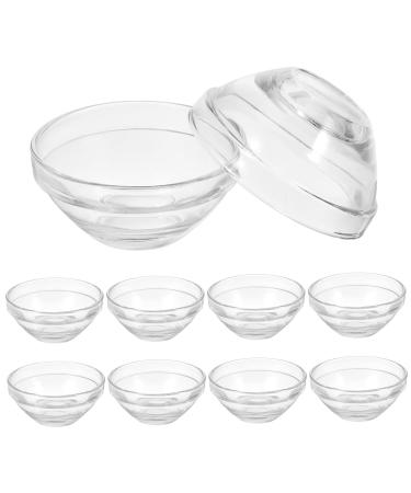 Lot De 10 Bols Transparents En Verre De 7 5 Cm Pour M lange De Masques Faciaux Bol De Rangement Pour Huiles Essentielles Usage Cosm tique Domicile