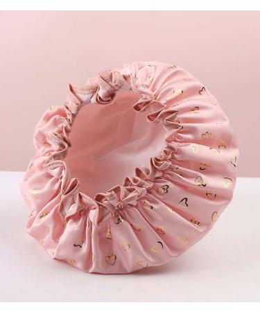 Yiapinn 2 Pcs Double Layer Waterproof Shower Caps with Ruffled Edge - Ideal for Girls and Women, Keeps Hair Dry - Kitchen Oil-Proof Cap Included - Buy Online on GoSupps.com