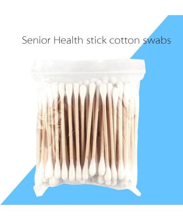 High-Quality Wooden Cotton Swabs - 80 Pack Double Headed for Makeup Ear Cleaning & More - Buy Online on GoSupps.com