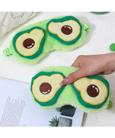 Healifty Cartoon Avocado Sleep Mask with Soft Plush Cover - for Women and Men - Ideal for Travel and Night Sleep - Buy Online on GoSupps.com