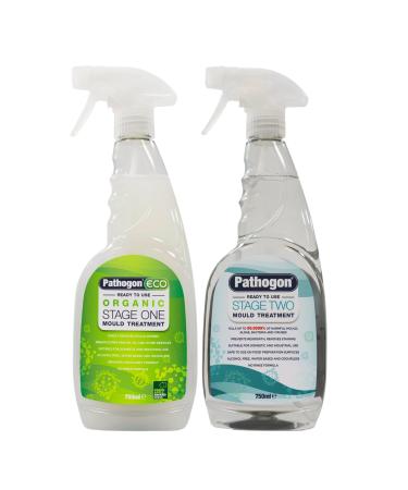 Liquipak Mould Remover and Prevention Spray 2x750ml - Two Stage Mould Treatment and Disinfectant Long term solution Non-toxic Eco-friendly Odourless