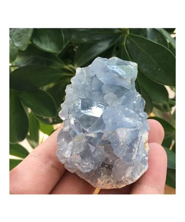 Balance Natural Blue Celestite Crystal Cluster Specimen for Decoration Lucky Stone Crystal Cluster (Size : 1.2-1.3kg)