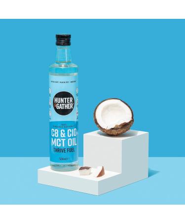 Hunter & Gather Premium C8 & C10 MCT Oil (500ml) - Keto & Fasting Support | Bulletproof & Fatty Coffee | Glycerol Free - Buy Online on GoSupps.com