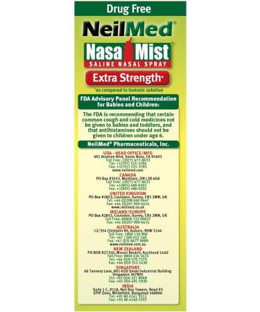 NeilMed NasaMist Hypertonic Saline Spray - Clear Sinus Congestion - Buy Online on GoSupps.com