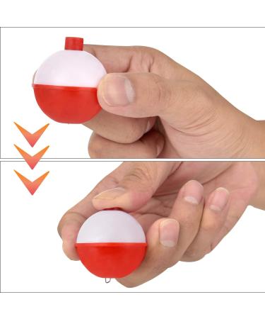 Coopay Fishing Bobbers Floats Set - 30pcs/60pcs Snap on Float Red/White Button Round Buoy Fishing Tackle Accessories 1.5inch - Buy Online on GoSupps.com